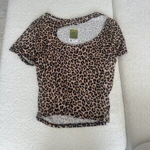 VIBE Women’s Animal Print Top XL